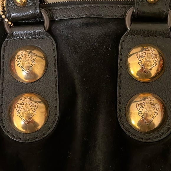 Rare Vintage Gucci Black Suede Bag - Picture 12 of 16